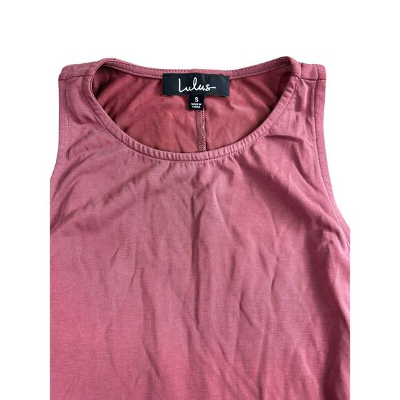 Lulus Rosella Marsala Tank Top Sz Small Sleeveless Back Slit Blouse Loose New - Picture 7 of 10